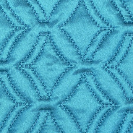 Стеганая ткань атлас светло-бирюзовый + синтепон 60 + белая подкладка рис. 12